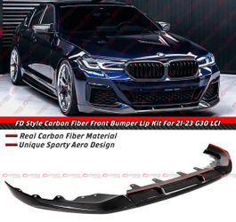 21-23 BMW G30 540i / M550i FD Style Real Carbon Fiber Front Bumper Lip