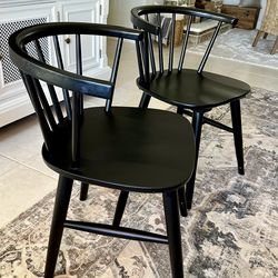 Curved back dining chairs