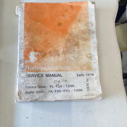 Harley Davidson Service original Manual .1970 The Early 1978 Fl H Fxe Fxs 1200