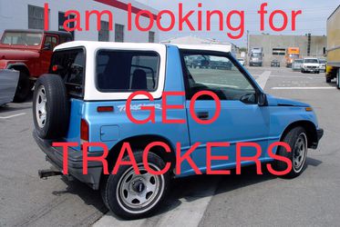I am looking for Geo Trackers and Suzuki Sidekick parts and a hardtop!