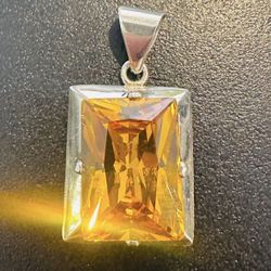 Silver Topaz Pendant