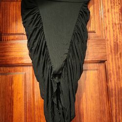Bebe Xxs Black Ruched Mermaid Skirt