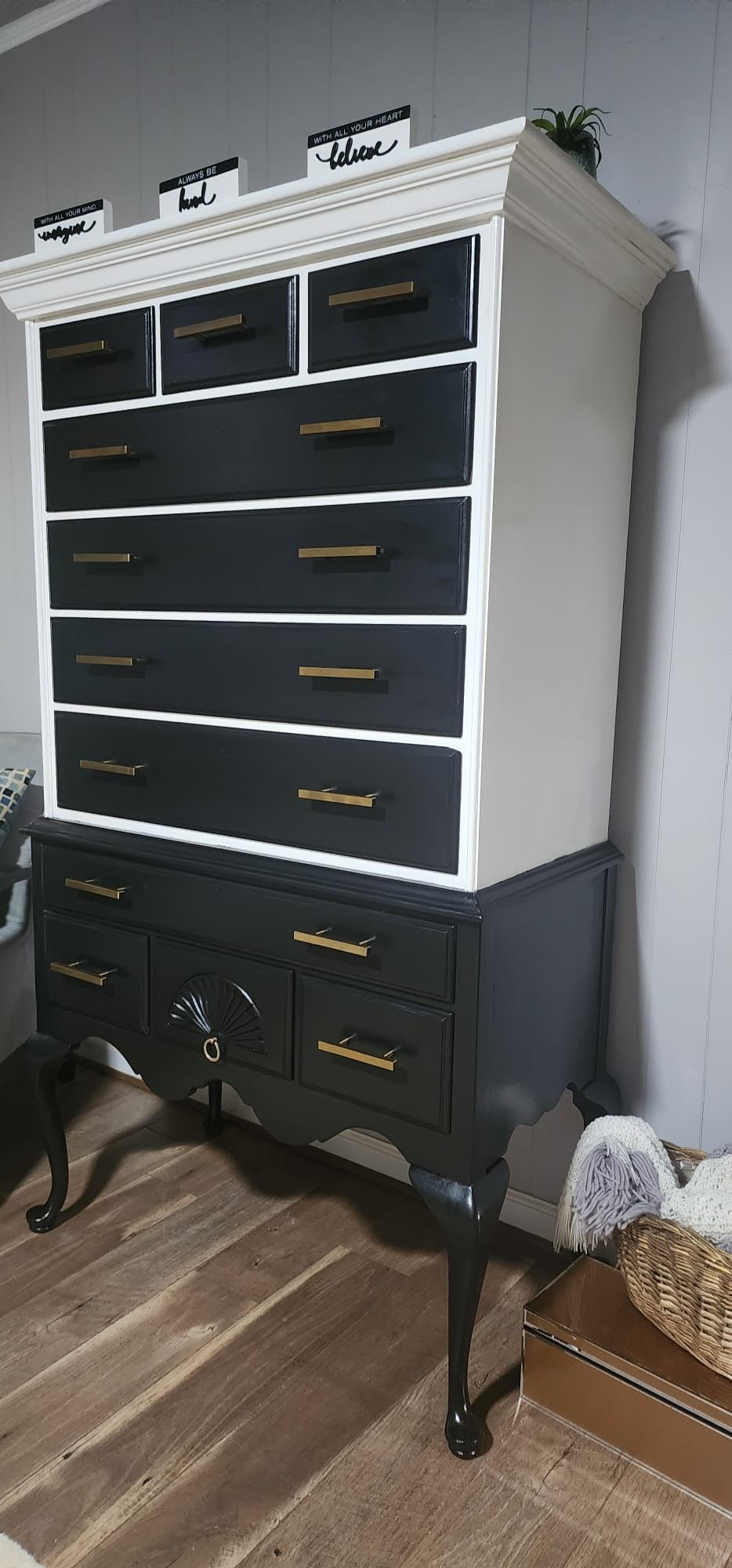 🌟 **Refinish Renovation! Highboy Dresser & Armoire with a Modern Style** 🌟 #furniture #Dresser