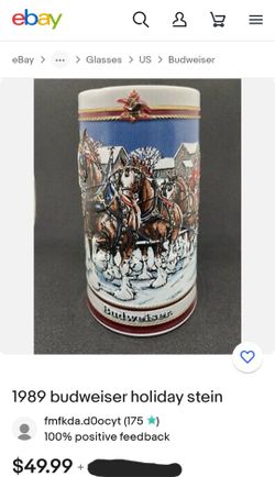 Budweiser Holiday Stein