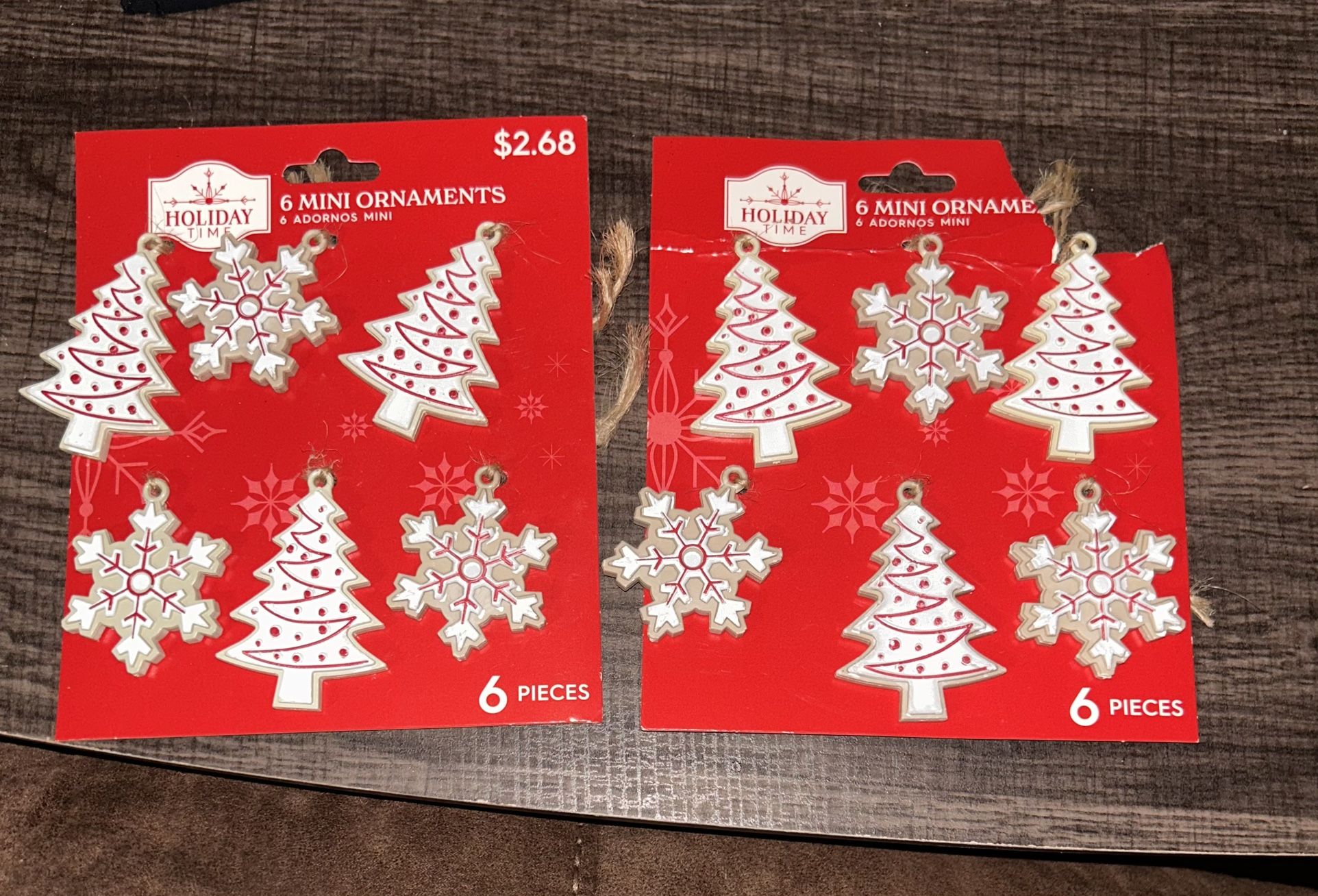 12 Count Mini Ornaments(gingerbread Inspired)