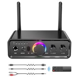 Bluetooth 5.3 Audio Transmitter Receiver for TV Home Stereo, high-Fidelity Wireless Bluetooth Low-Latency and HD Audio Adapter, Supporting USB, RCA, 3