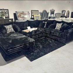 Black Sofa Sectional 