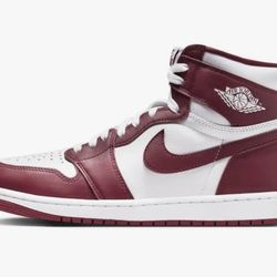 Nike Air Jordan 1 Retro High OG "Artisanal Red" sneaker in a white and Team