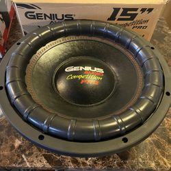 New 15” Genius Audio 2000w Max Power Dual 4 Ohm Subwoofer  ( 1 Available)