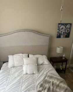 Queen Bed Frame , Lamp And Paint