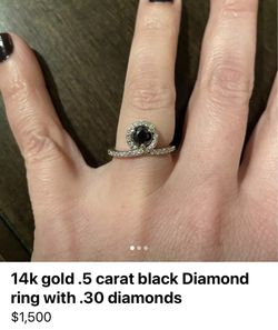Black And White Diamond Ring 
