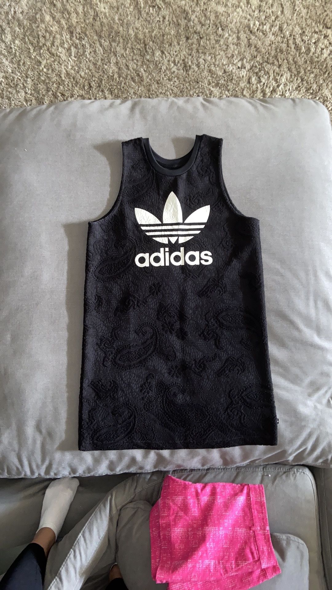 Black Embroidered Adidas Dress 