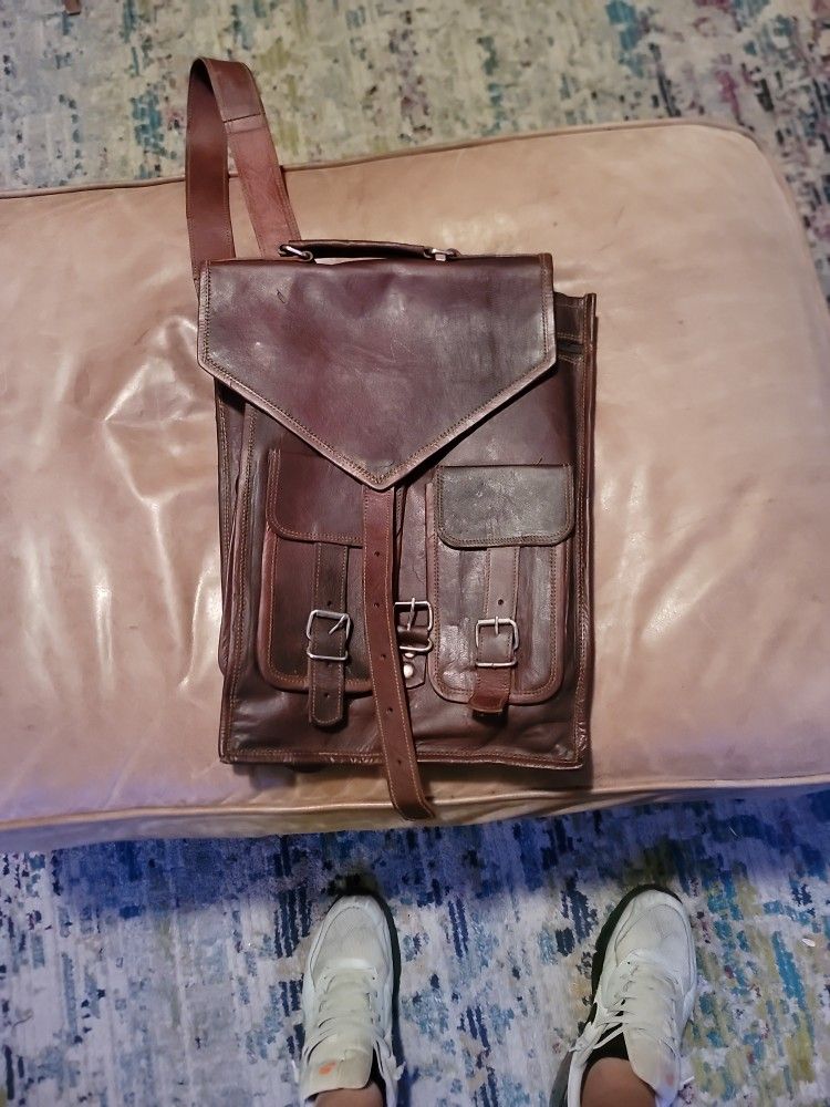 Leather Messenger Bag