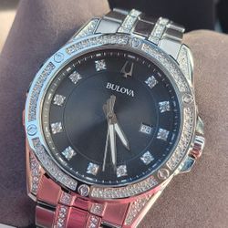 NWT MENS BULOVA 96K104 STAINLESS STEEL $595