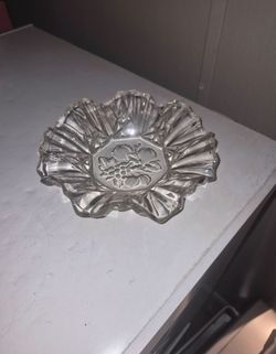 Vintage Crystal bowl with fruit pattern