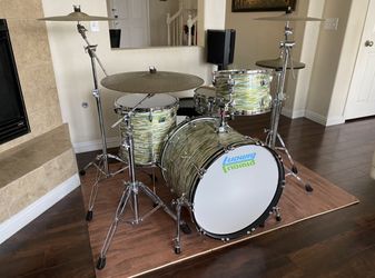 3pc Ludwig Legacy Maple Drum Set - Custom Options - Olive Blue Pearl