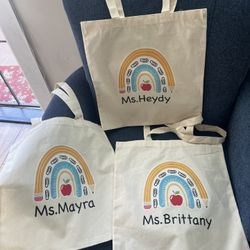 Custom Teacher Tote Bag 