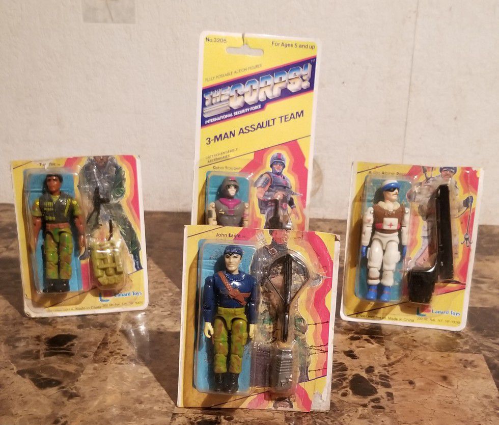 Lanard The Corps! Lot Of 4 - 1990s Action Figures