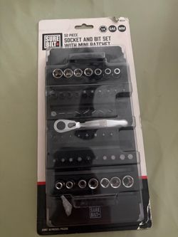 SureBilt 52-Piece Socket and Bit Set with Mini Ratchet