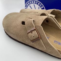 Birkenstock Boston Women's Clog Casual, Size 7.5 -  Taupe 