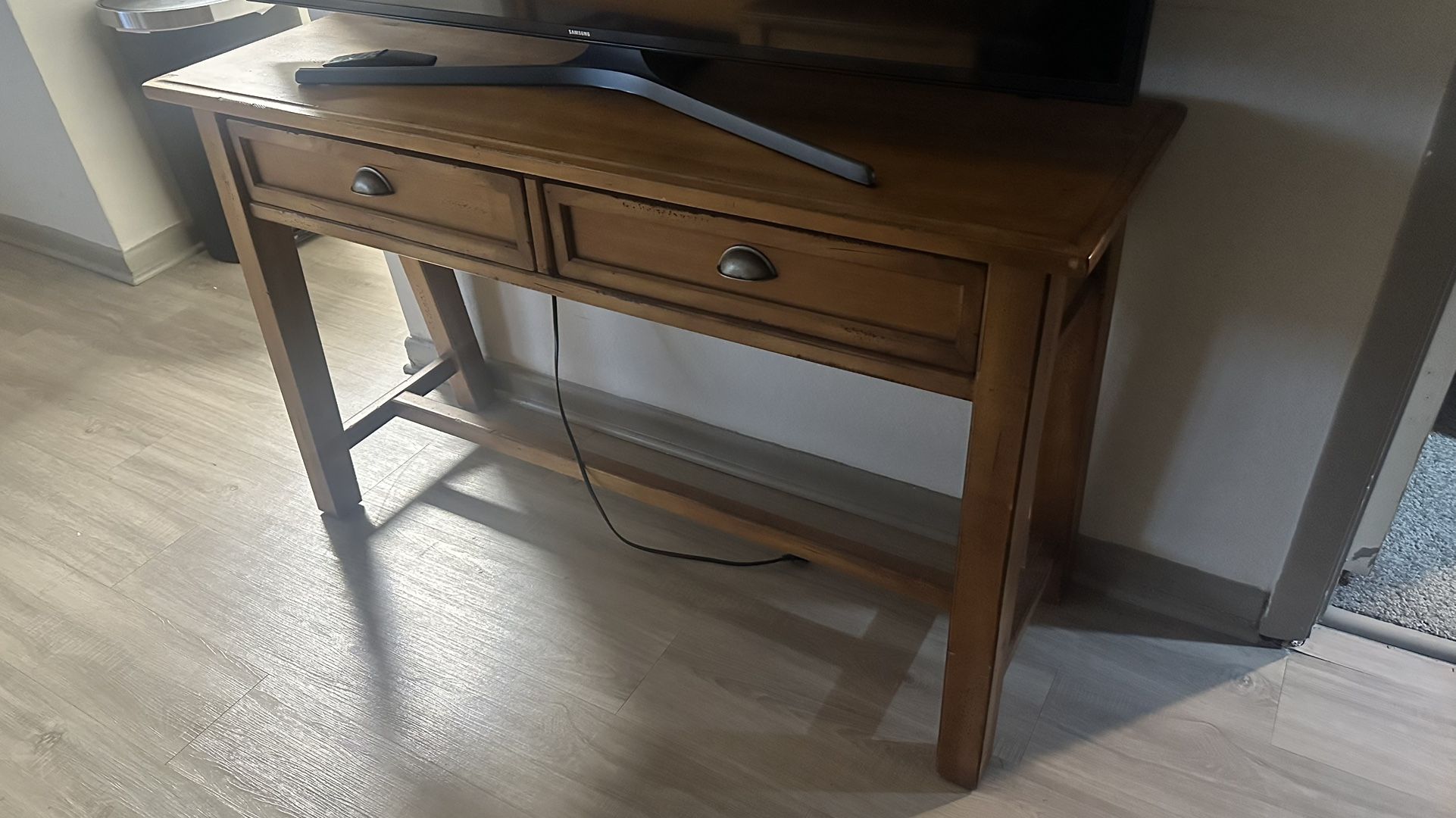 TV Stand for Flat Screens – Storage Drawers Included | Clean & Functional