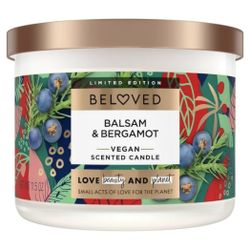 Beloved Balsam & Bergamot 2-Wick Vegan Scented Candle - 11.5oz Limited Edition