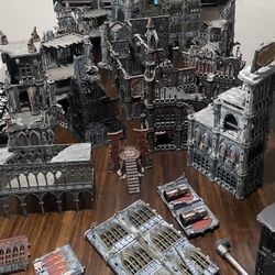 Handmade Custom Gothic City Terrain Set - Warhammer, Necromunda, narrative, Display