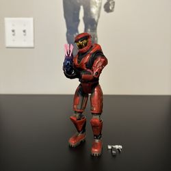 Halo Joyride Red Battle Damaged Master Chief Action Figure No Sniper