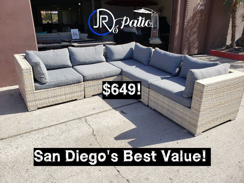 New Outdoor Patio Wicker Furniture Sectional Modular Set