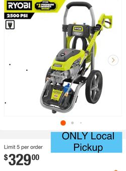 🌺 RYOBI 2500 PSI 1.2 GPM High Performance Cold Water Electric Pressure Washer #2186 yd20