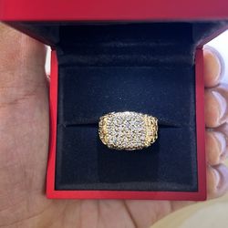 14KT DIAMOND NUGGET RING 