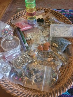 Beads, Findings, Charms, Pearl's, Glass, and Misc Beads.