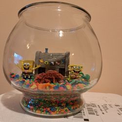 Fish Bowl With Decorations 