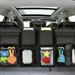 Car Backseat Organizer, Multipurpose Adjustable Rear Seat Storage Bag,