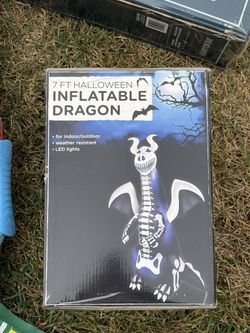 7 Foot Dragon Halloween Blow Up Decoration