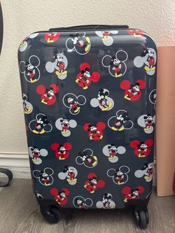 FUL Disney Mickey Mouse Charcoal Gray Hard Side Carry-on Spinner Suitcase 21”