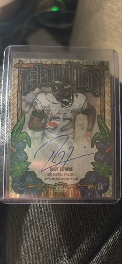 Ray Lewis Topps Island Ink Auto /50 Ravens