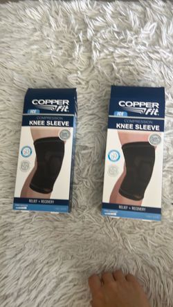 2 of knee sleeve copper fit sz l/xl