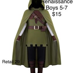 Medieval Renaissance Boys Costume 5-7 Halloween RenFest