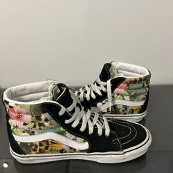Vans Off The wall Hawaiian Floral, Size 7.5 Women 