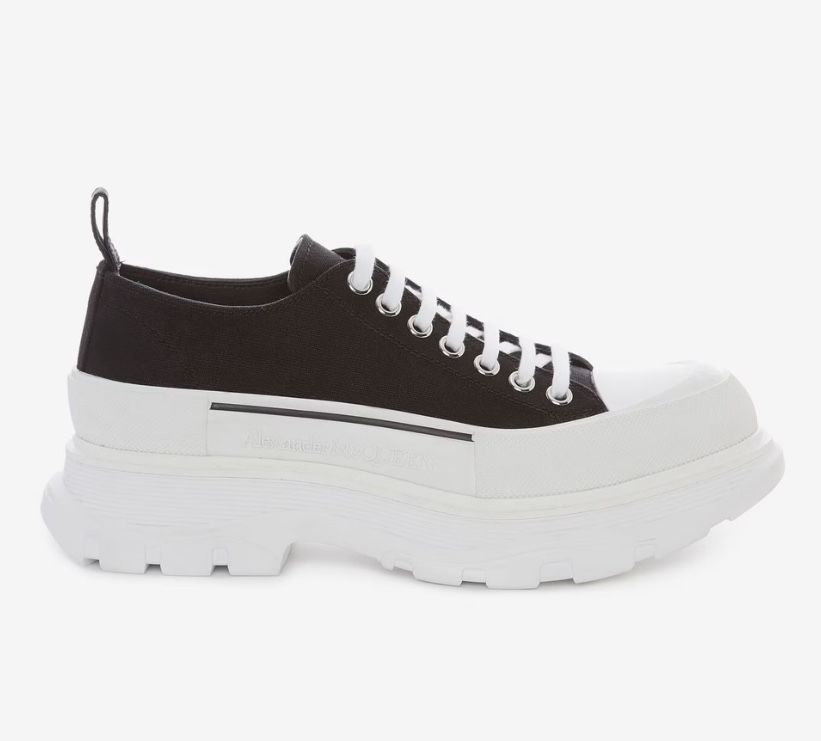 Alexander McQueen Tread Slick Lace Up Black And White