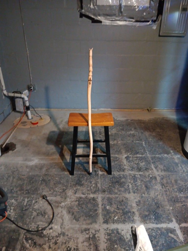 Handmade Walking Stick With Gun Rest