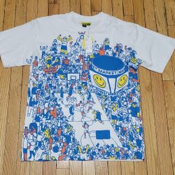 MARKET Smiley Basketball Graphic T-Shirt Size M