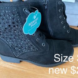 New! Black Sparkle Boots! Sz 3 