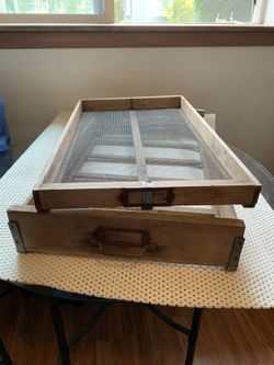 Vintage wood incubator trays