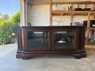 Dark Wood TV Stand with TV Console Mount