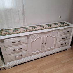 Hardwood White Dresser