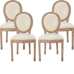 Dining Chairs Set Of 4 Faux Leather New