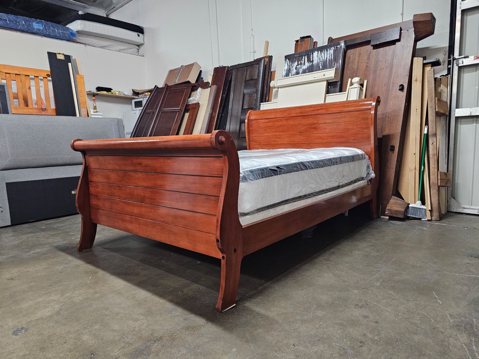 Queen bed and mattress