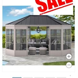 Sunjoy 12’ x 16’ Cape Blue Hardtop Screenhouse $2,000